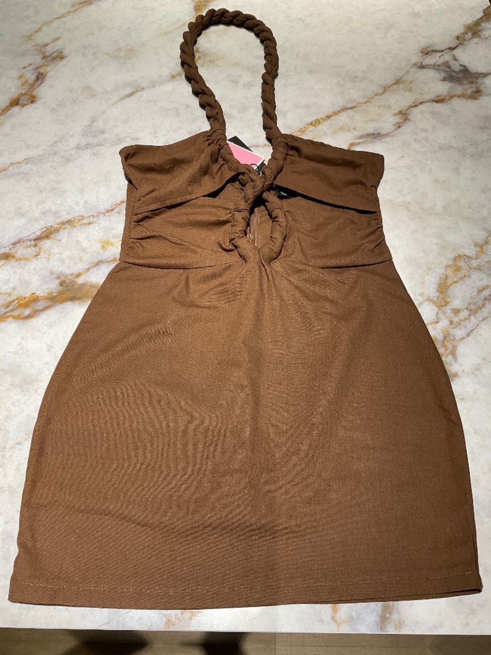 Women’s Light Brown Mini Dress – Size 6